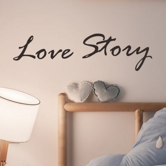 Vinyl Wall Decal LOVE STORY - Picture 2 of 6